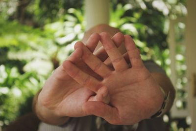 Close-up of human hand