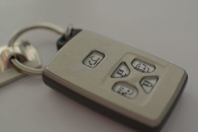 Close-up of remote control