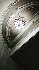 Low angle view of illuminated ceiling of building