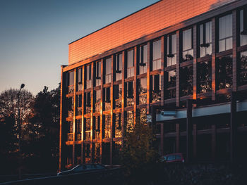 View of building at sunset