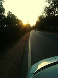 Road at sunset