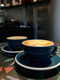 Coffee cup on table