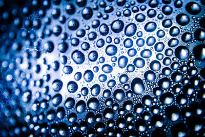 Full frame shot of wet bubbles