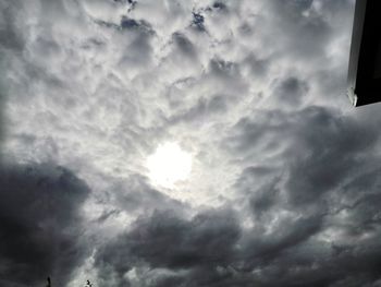 Low angle view of storm clouds in sky