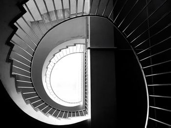 Low angle view of spiral staircase