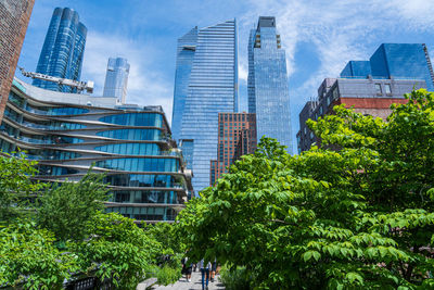 Low angle view of buildings in city