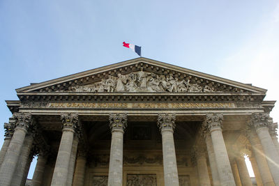 Low angle view of historical building against sky