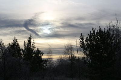 Scenic view of landscape against cloudy sky