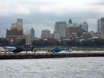 River with cityscape in background