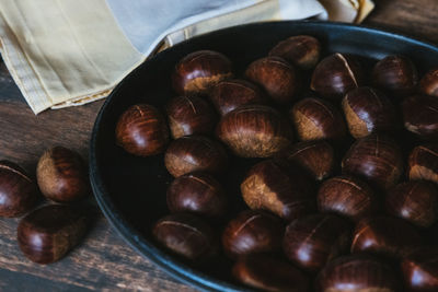 Close-up of roasted coffee beans