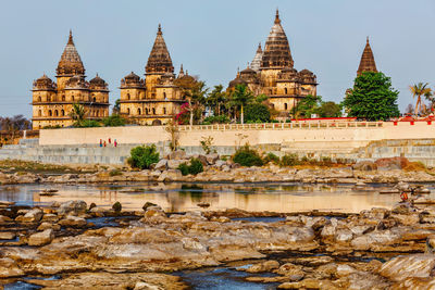 Royal cenotaphs of orchha, madhya pradesh, india