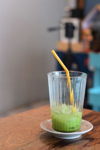 Close-up of drink on table