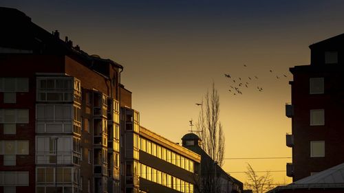 Low angle view of buildings against sky