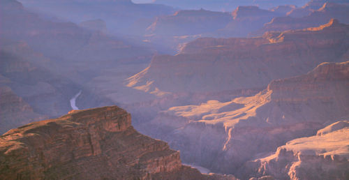Aerial view of dramatic landscape
