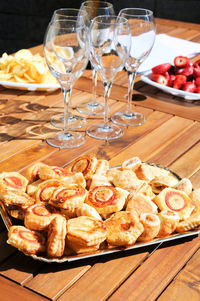 Close-up of food on table