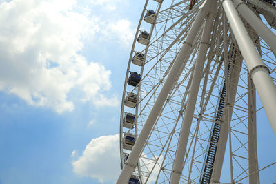 Low angle view of ferris wheel against sky