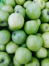 Full frame shot of green apples