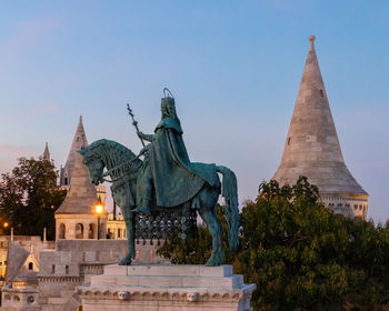 Fisherman bastion in budapest, hungary at the sunrise