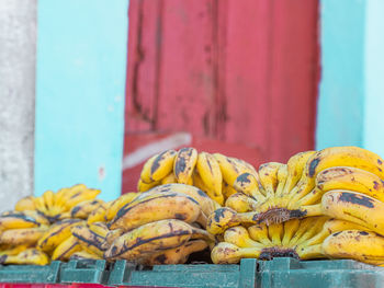 Close-up of fruits for sale at market stall