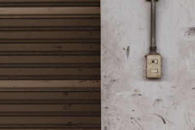 Close-up of closed door