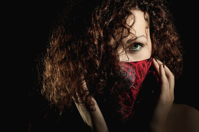 Close-up portrait of woman