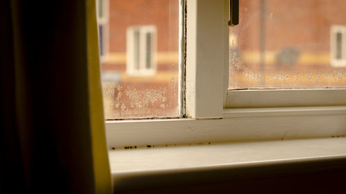 Close-up of window on building