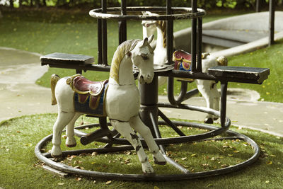 Horse cart in park