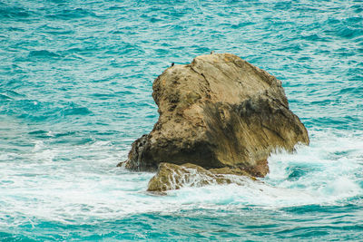 View of sea and rock