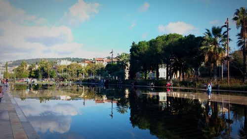 Reflection of clouds in water