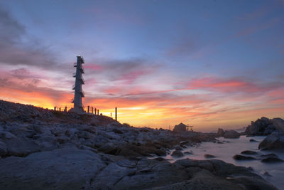 Scenic view of orange sky during sunset