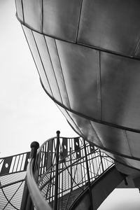 Low angle view of ship against sky