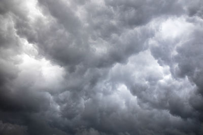 Low angle view of storm clouds in sky