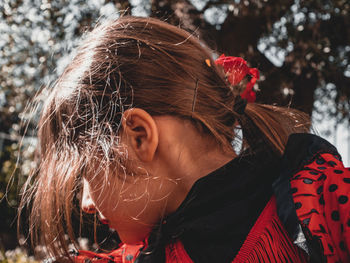 Close-up portrait of a young woman