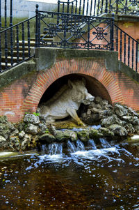 View of bridge over river