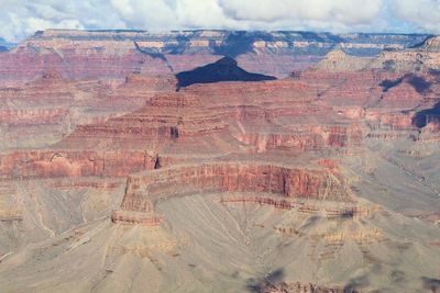 Aerial view of rock formations