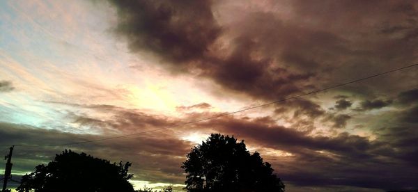 Low angle view of cloudy sky