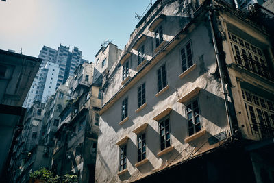 Low angle view of buildings against sky