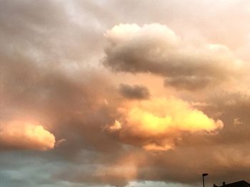 Low angle view of storm clouds in sky