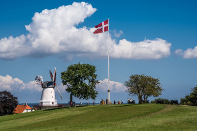 Historical dybbøl mølle memorial in the summer, denmark