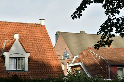 Low angle view of buildings against sky