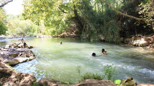 Tourists enjoying in water