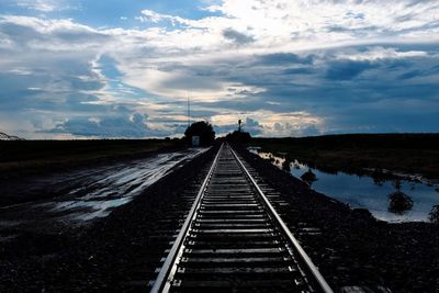 Railroad tracks against sky