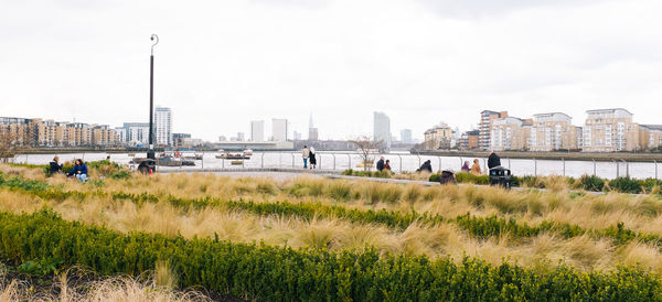 River with cityscape in background