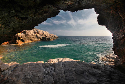 Scenic view of sea against sky