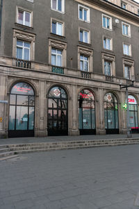 Buildings in city street