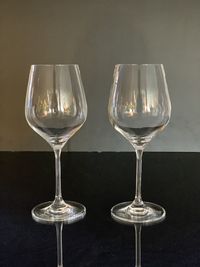 Close-up of wineglass on table