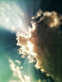 Low angle view of cloudy sky