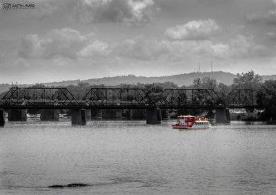 View of river against cloudy sky