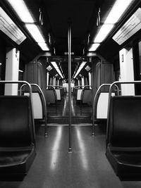 Empty seats in train