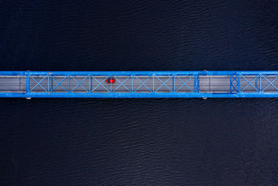 Aerial view of bridge over river